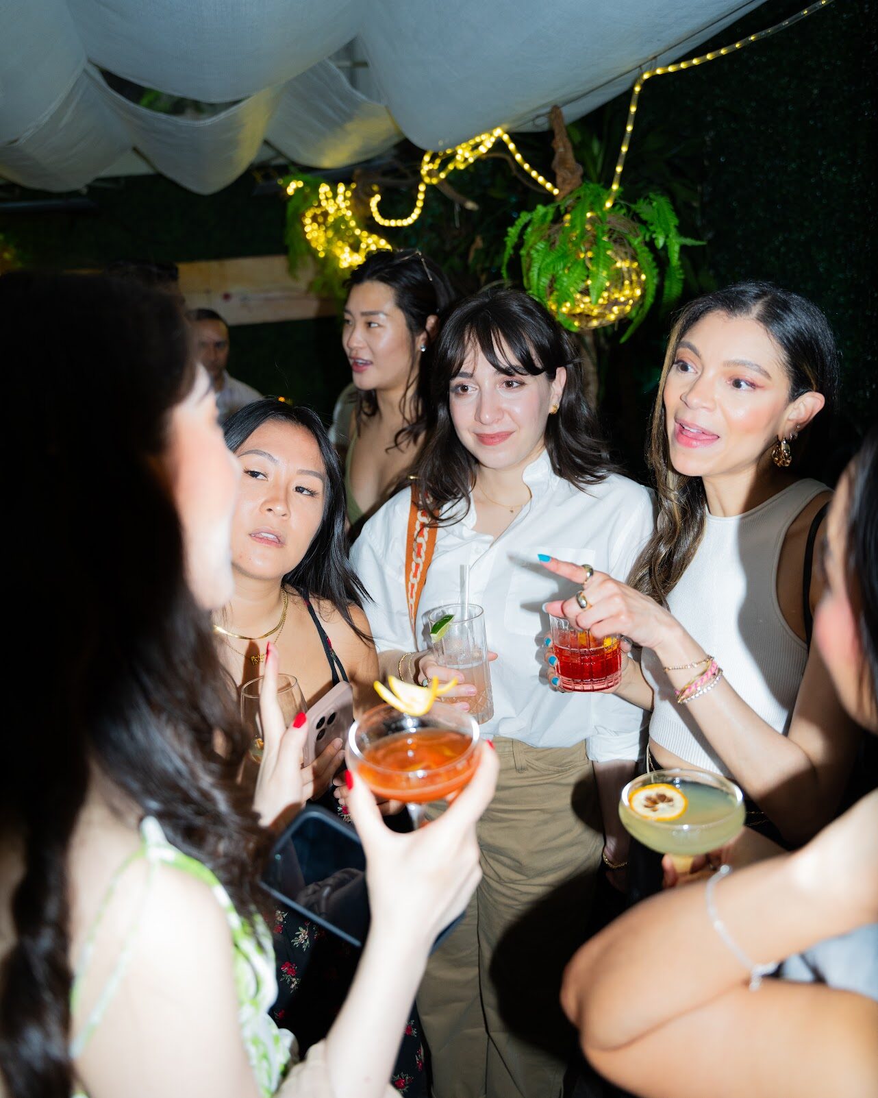 Guests with cocktails